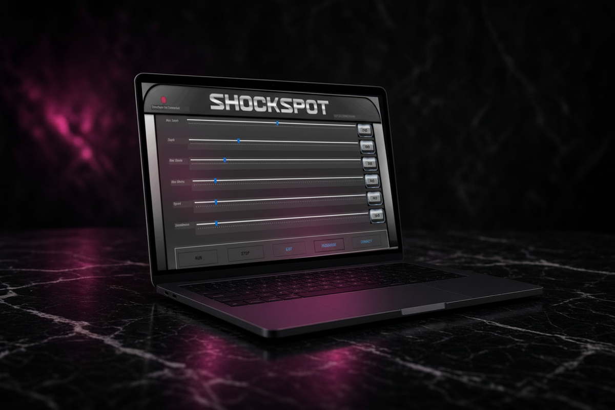 Shockspot UI with Magenta Glare